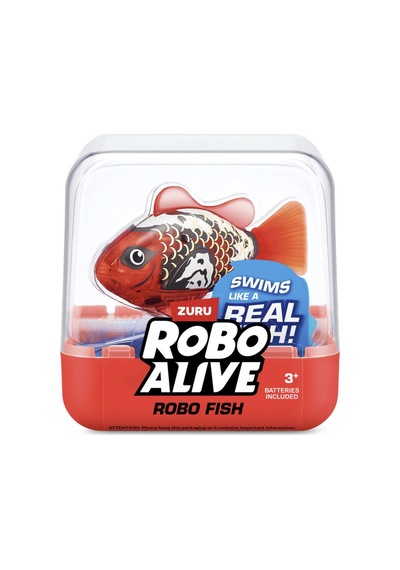 1.8 Metre Derine Dalan Suda Renk Değiştiren Yüzen Pilli Robo Alive Balık - 6.8 Cm - 1 Adet - Kırmızı