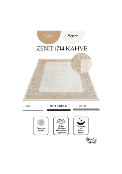Enti Naturel 1714 Kahve Yumuşak Dokulu Parlak Görünümlü Halı Kesme Yolluk Kahve