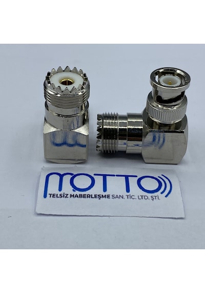 Bnc Erkek Sl16 Uhf Dişi Sağ Açılı 90 Rf Konnektör