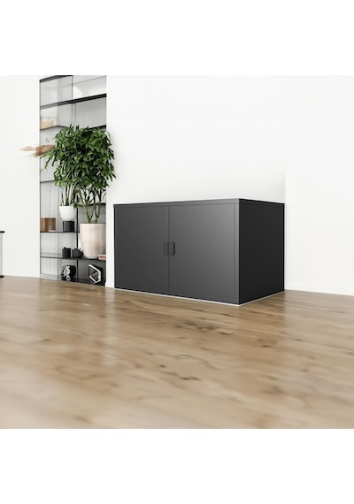 Terraguard Çift Kapaklı Metal Dolap - 70x35x35cm Ayaklar Dahil 65cm Yükseklik Siyah Diğer Terraguard Çift Kapaklı Metal Dolap - 70x35x35cm Ayaklar Dahil 65cm Yükseklik Siyah Diğer