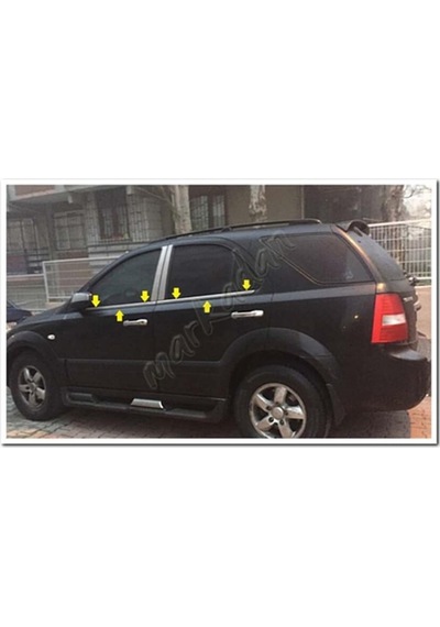 Db Chrome Kia Sorento Cam Çıtası Nikelajı 2002-2009 4 Parça  P.Çel