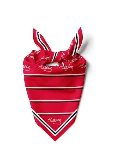 10'lu Paket K.atatürk İmza Desen Bandana/fular Kırmızı