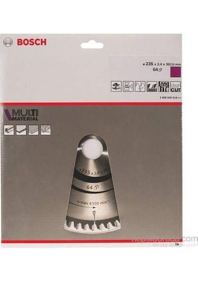 Bosch Multi Material 235x30/25 mm 64 Diş Daire Testere Bıçağı - 2608640514