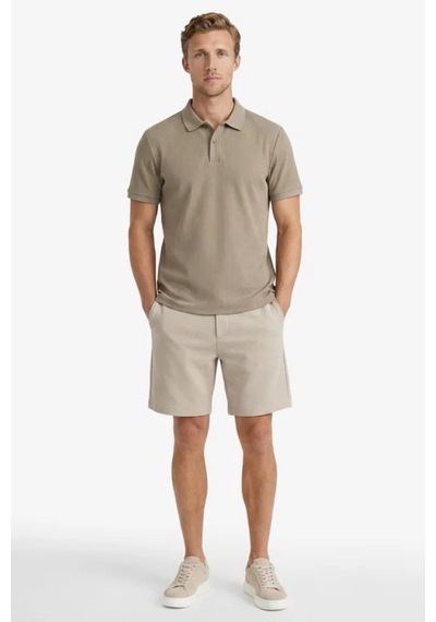Nautica Erkek Bej Regular Fit Polo Yaka T-shirt-14607