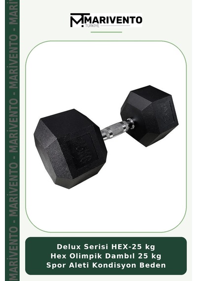 Delux Serisi Hex-25 Kg Hex Olimpik Dambıl 25 Kg Spor Aleti Kondisyon Beden
