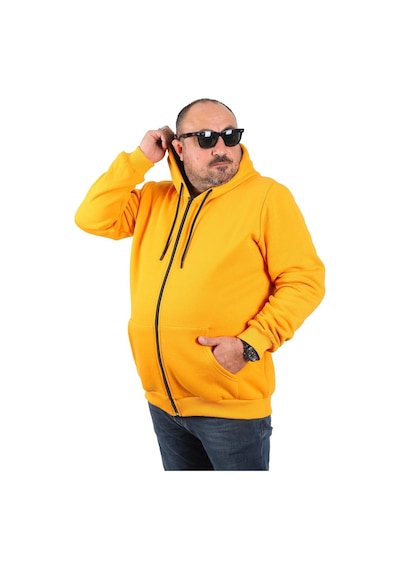 Moc Grande Mocgrande Büyük Beden Unisex Kapüşonlu 3Ip Sweat 11701 Hardal