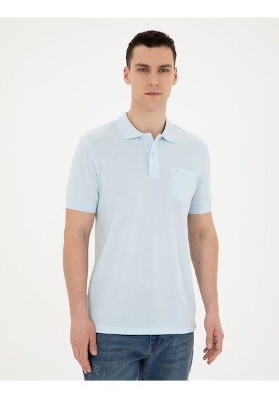 Pierre Cardin Erkek Buz Mavisi Tişört Basic 50280753-vr095 Buz Mavi