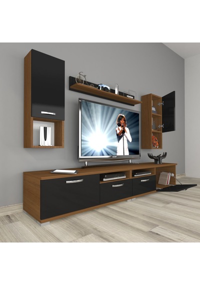Decoraktiv Eko 5220da Mdf Tv Ünitesi Tv Sehpası Ceviz - Siyah