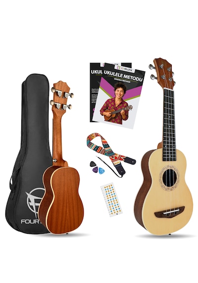 Fourtune Sydra Uks-21nt Soprano Ukulele Maun Hakiki Ağaç Soprano