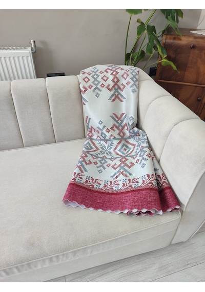 Koltuk Örtüsü Kaymaz Kilim Kırmızı