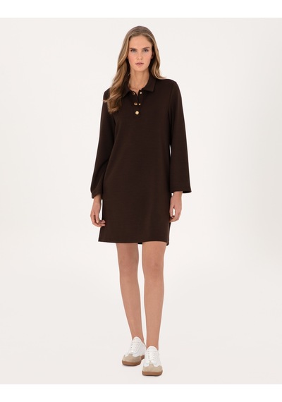 Pierre Cardin Kadın Kahverengi Elbise Örme 50315895-vr029 Kahverengi