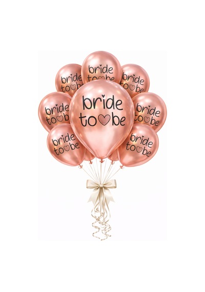 Bride Balon Krom Rosegold 5li 12 İnç Çok  Renkli
