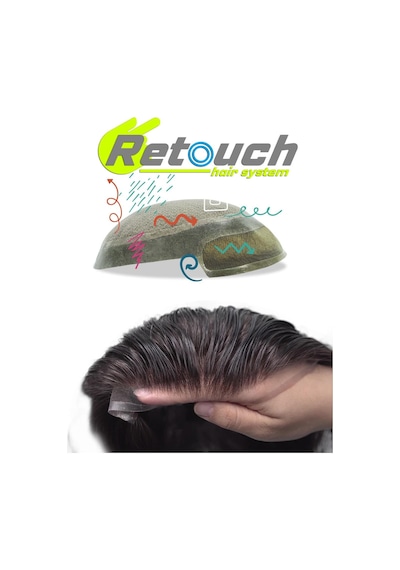 Re-touch Protez Saç 3 Katmanlı İpek Tül & Görünmez Düğüm