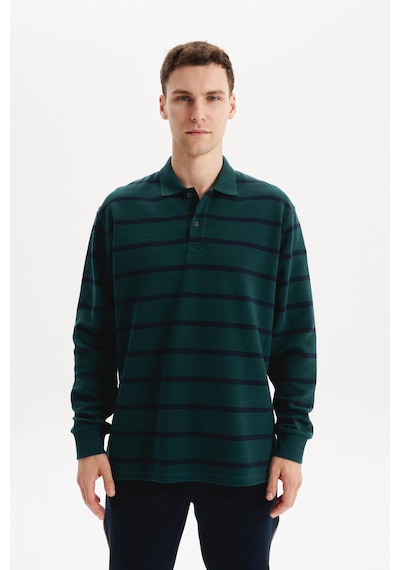 AR-MA Arma Erkek Regular Fit Çizgili %100 Pamuk Ringel Ottoman Kumaş Polo Yaka Ribanalı Sweatshirt K30554952502 Yeşil AR-MA Arma Erkek Regular Fit Çizgili %100 Pamuk Ringel Ottoman Kumaş Polo Yaka Ribanalı Sweatshirt K30554952502 Yeşil