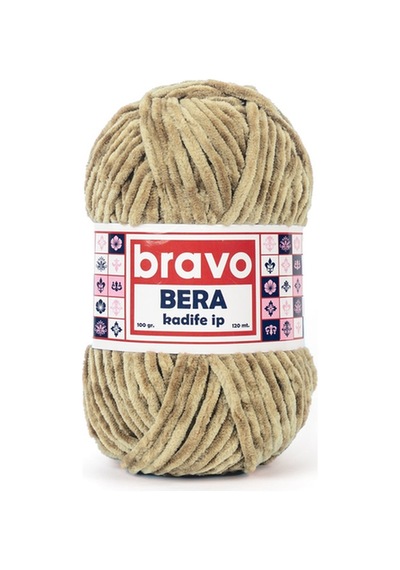 Bera Kadife İplik 100 Gr 120 Metre Renk Kodu: 932 Sütlü Kahve