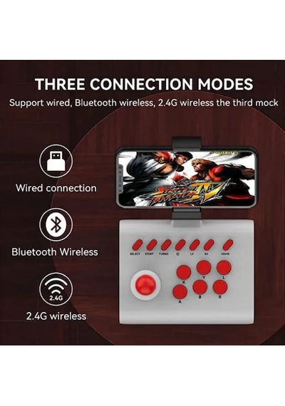 Bsp Y02 Joystick Switch Ps3 Ps4 Pc Android Apple Uyumlu iPad Mf Tv Retro Oyun Konsolu Joystick Beyaz