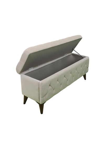Vavonni Sandıklı Puf 120Cm Krem A+ Kalite