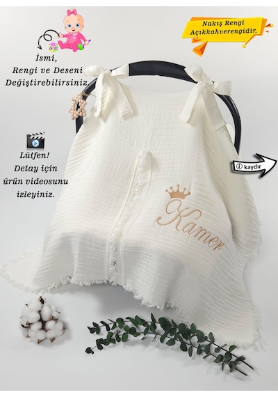 Gros Shop Ramuk Nefes Alabilen 4katlı Müslin Kumaş Püsküllü Puset Örtüsü
