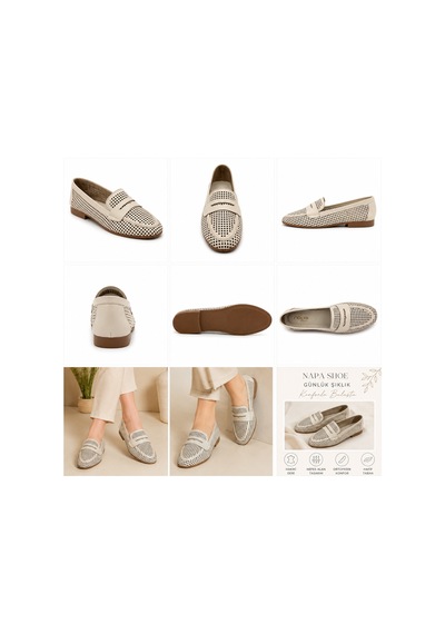 N Napa Shoe Np.22201.krem Deri Babet