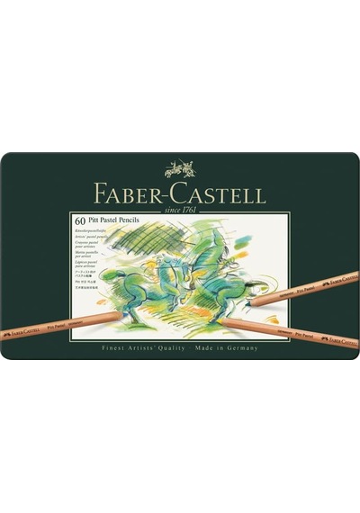 Faber-castell Pitt Pastel Boya Kalemi, 60 Renk, Yüksek Pigment, Solmaya Dirençli, Fırça Ve Parmakla Dağılabilir, Yuvarlak Gövde 124-Pembe