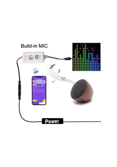 El Kumandası Müzik Sp107e Rgb Piksel Adreslenebilir Uzaktan Kumanda Led Işık Bluetooth Remote Controller Kontrol 20 Diğer
