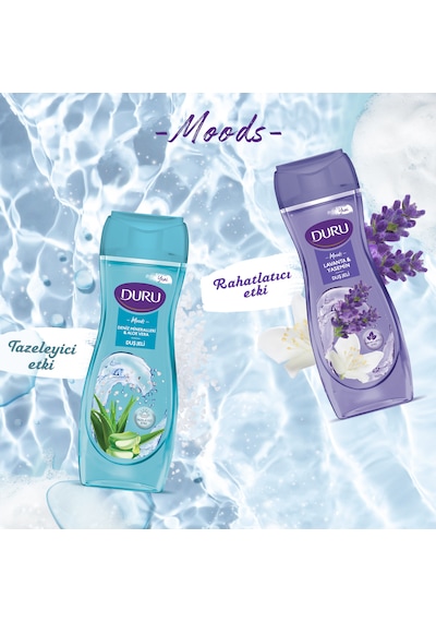 Duru Moods Deniz Mineralleri & Aloe Vera + Lavanta & Yasemin Duş Jeli 4 x 450 ML