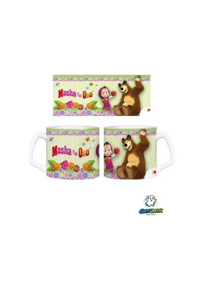 Ghostbastır Design Masha Ve Koca Ayı Kupa Bardak Tek Adet 1024 çok renkli