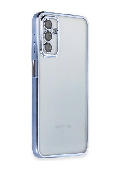 Samsung Galaxy M23 Uyumlu Kılıf Lensli Silikon - Açık Mavi