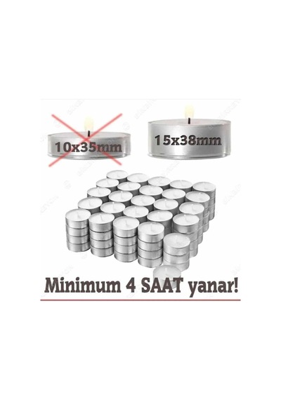 10 Adet Buhurdanlık Tealight Mum Buhurdanlık Için Özel Olarak Üretilmiştir 4saat 25 Dakika Mu Beyaz