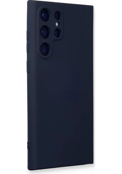 Newface Samsung Galaxy S24 Ultra Kılıf Nano İçi Kadife Silikon - Lacivert