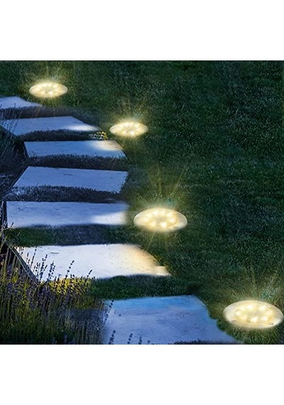 Ayrex Jsdoin Solar Lights Dış Mekan Bahçe Tavan Lambası, Güneş Enerjisiyle Çalışan 8 Led, Peyzaj, Yürüme Yolu