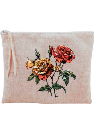Güller Baskılı Makyaj Çantası