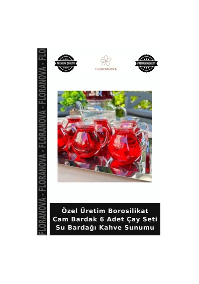Özel Üretim Borosilikat Cam Bardak 6 Adet Çay Seti Su Bardağı Kahve Sunumu Çok Renkli