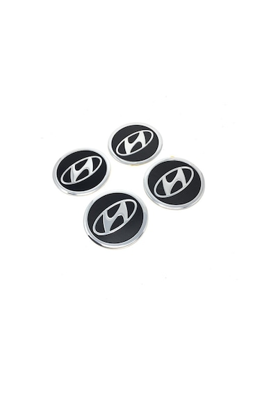 Hyundai Jant Göbeği Alüminyum Sticker Yapıştırma 60Mm 4'Lü Set