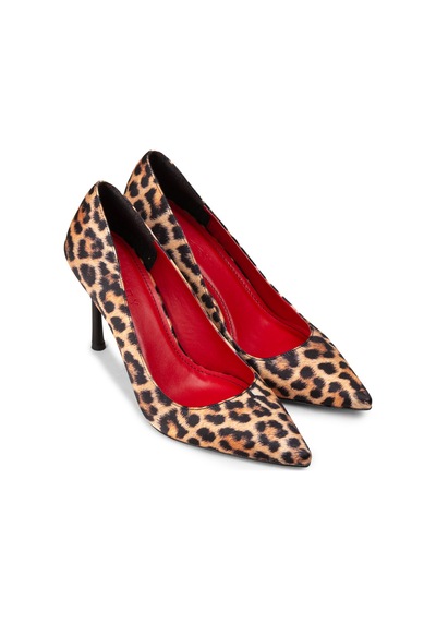 Deery Kadın Leopar Desenli Stiletto Topuklu Ayakkabı - P4539zlprm01 Kahverengi