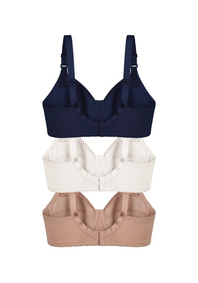 Cottonill Bra - Novia Büyük Beden Micro Balenli Minimizer Ayarlanabilir Askılı Kadın Sütyen 3'lü Paket Çok Renkli Cottonill Bra - Novia Büyük Beden Micro Balenli Minimizer Ayarlanabilir Askılı Kadın Sütyen 3'lü Paket Çok Renkli