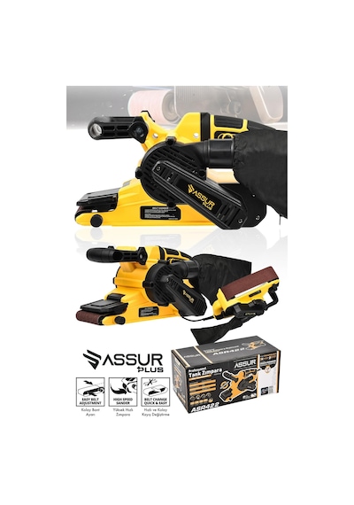 Assur Plus 900W Elektrikli Vakumlu Tozsuz Cila Özellikli Tank Zımpara Makinesi - 2850