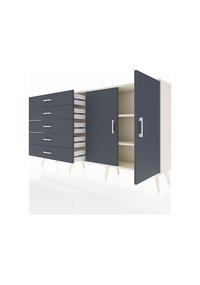 Arges Konsol 2 Raflı 5 Çekmeceli 2 Kapaklı 176x30x99 Aytaşı-antrasit Antrasıt/antrasıt - Aytası Arges Konsol 2 Raflı 5 Çekmeceli 2 Kapaklı 176x30x99 Aytaşı-antrasit Antrasıt/antrasıt - Aytası