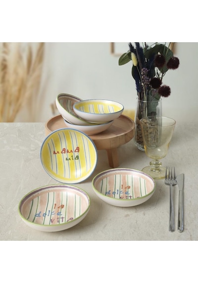 Mama Mia & La Dolce Vita Halka Çerezlik/sosluk 13 Cm 6 Adet 22724-25 Çok Renkli