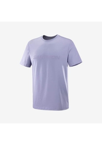 Salomon Bıg Logo Tee M Blue Granıte// Erk T-shırt Lc2526800 Mor