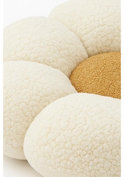 Papatya Yastık Elyaf Dolgulu Dekoratif Yastık 33x33 Cm 230 Gr Ekru