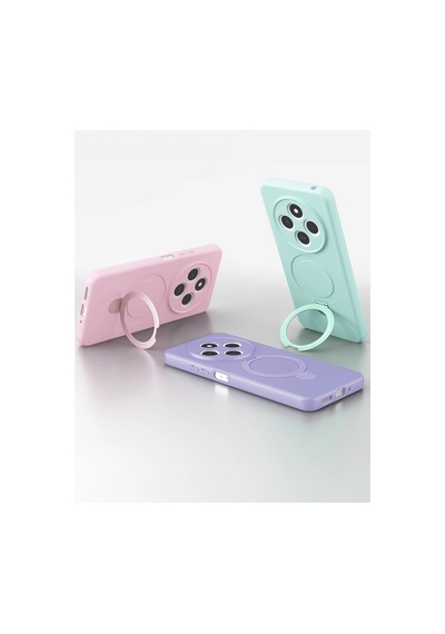 Xiaomi Redmi 14c Regal Magsafe Standlı Kapak - Turuncu Renkli