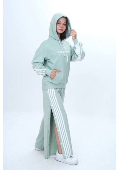Unisex Çocuk %100 Pamuk Kapüşonlu Ve Çıtçıtşı Oversize Alt&üst Trend Eşofman Takımı-302-eşt-0008 Su Yeşil Unisex Çocuk %100 Pamuk Kapüşonlu Ve Çıtçıtşı Oversize Alt&üst Trend Eşofman Takımı-302-eşt-0008 Su Yeşil
