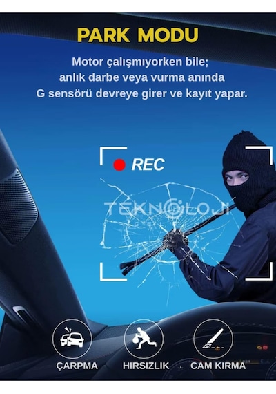 1080p Dash Cam Full Hd Araç İçi Kamera Ön Arka Ve İç Kayıt 3 Kamera Gece Görüşlü G Sensör Geniş