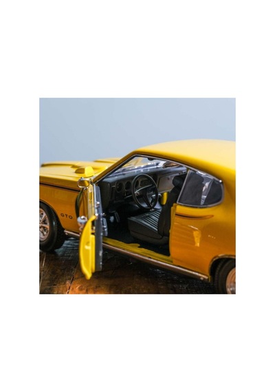 1:18 1969 Pontiac Gto Judge Sarı Diecast Klasik Model Araba Çok Renkli