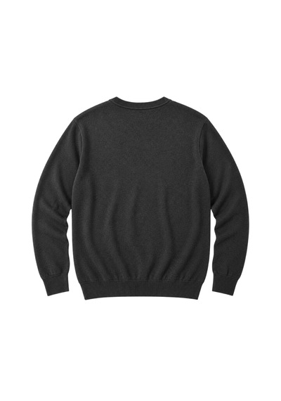 Battalmoda Erkek Büyük Beden Antrasit Bisiklet Yaka Pamuklu Kazak 3xl-4xl-5xl-6xl