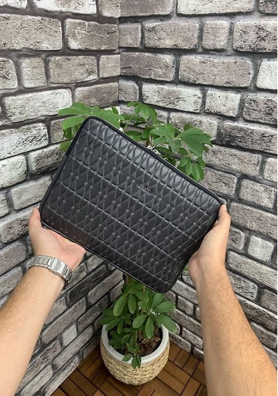 Guard Nakış Desenli Antrasit Clutch Çanta