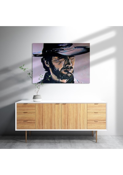 Cakasepetim Clint Eastwood Bir Avuç Dolar Filmi Görseli Ahşap Mdf Tablo