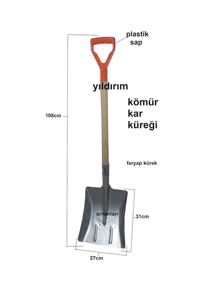 Kömür Küreği Faryap Kürek Kar Küreği Ahır Küreği