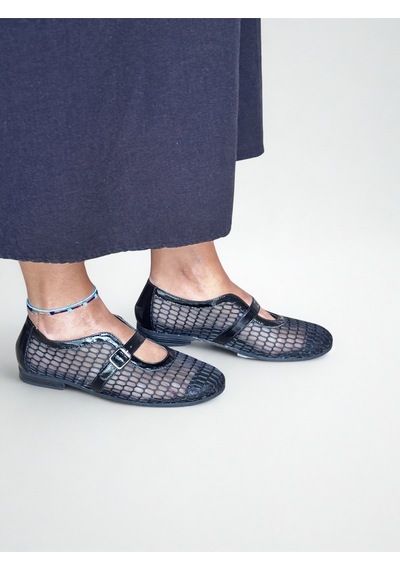 Ne&ve Shoes Siyah File Bantlı Kadın Şık Ve Rahat Babet